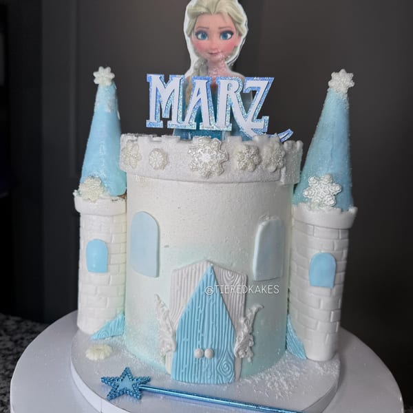 Custom birthday cake decorated by Tiered Kakes