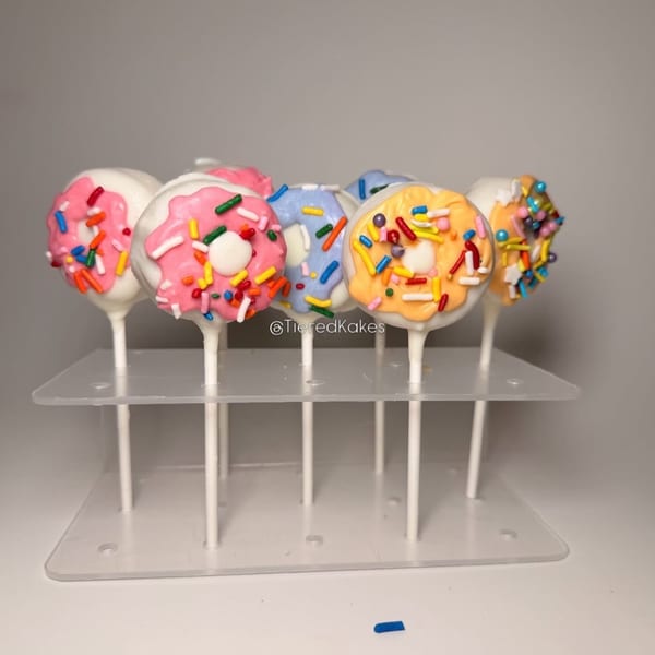 Colorful cake pops with sprinkles