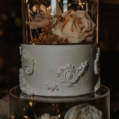 Custom celebration cake close-up